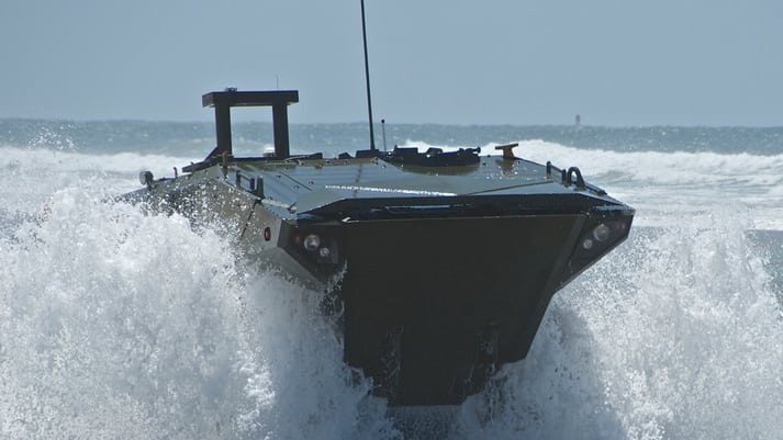 Bae S First Amphibious Combat Vehicle Surfaces With New Hp Engine