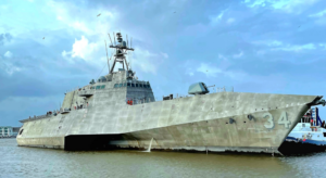 The future USS Augusta (LCS-34) Independence-variant Littoral Combat Ship, delivered on May 12, 2023 and due to be commissioned in the fall of 2023. (Photo: U.S Navy)