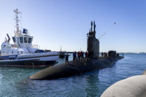 United States Navy Virginia-class submarine USS North Carolina (SSN-777) arrived at Fleet Base West, Rockingham, Western Australia in August 2023 following participating in the international Talisman Sabre exercise. The nuclear-powered submarine was in Australia for a routine visit to provide respite for the crew (Photo: U.S. Navy)