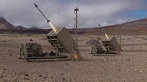 Leidos' Enduring Shield mobile air defense system firing a test AIM-9X Sidewinder missile. (Photo: Leidos)