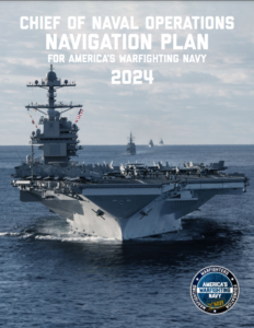 Title page of Chief of Naval Operations Adm. Lisa Franchetti's 2024 Navigation Plan. (Image: U.S. Navy)